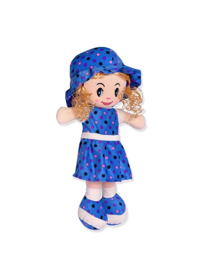 Besties Big Size Beautiful Looking Super Soft 100cm Stuffed Girl Curly Doll-Polyfill Washable Cuddly Soft Plush Toy-Helps to Learn Role Play-100% Safe for Kids (100cm, Blue)