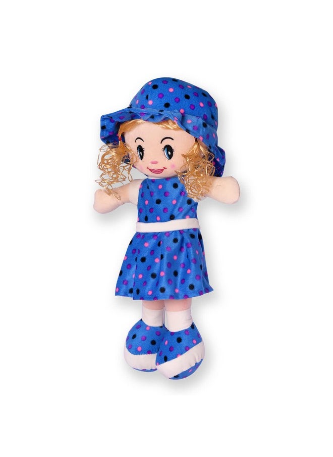 Besties Big Size Beautiful Looking Super Soft 100cm Stuffed Girl Curly Doll-Polyfill Washable Cuddly Soft Plush Toy-Helps to Learn Role Play-100% Safe for Kids (100cm, Blue)