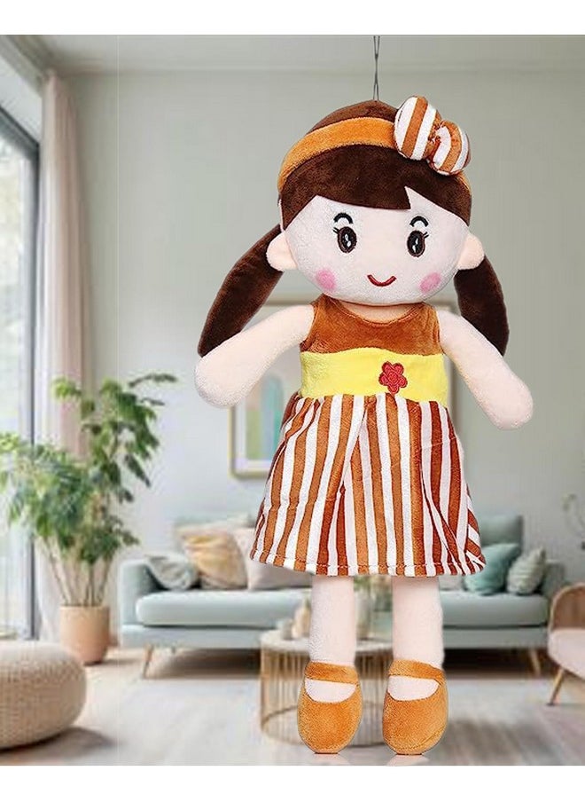 Glance Soft Cute Looking Beautiful Doll | Attractive Stuffed Toys | Grab Your Attention on Little Darling Doll (Brown Cute Doll 80cm)