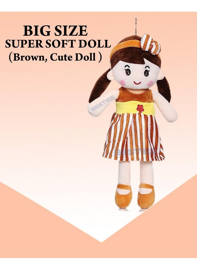 Glance Soft Cute Looking Beautiful Doll | Attractive Stuffed Toys | Grab Your Attention on Little Darling Doll (Brown Cute Doll 80cm)