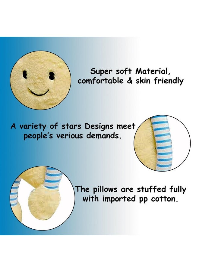 BESTIES Fibre Filled Stuffed Star Soft Toy Pillow with Arm & Leg for Baby of Plush Hugging Pillow Soft Toy for Kids Boy Girl Birthday Gift (Yellow)