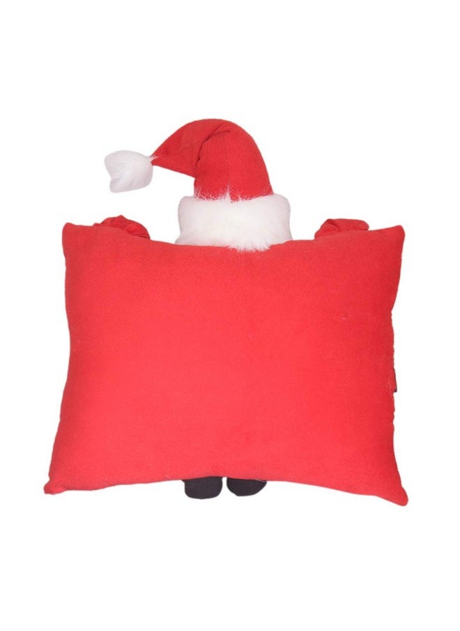 Tickles Santa Claus Christmas with Cushion Stuffed Soft Plush Toy for Kids Birthday Gifts (Color: Red 2 Size: 35 cm)