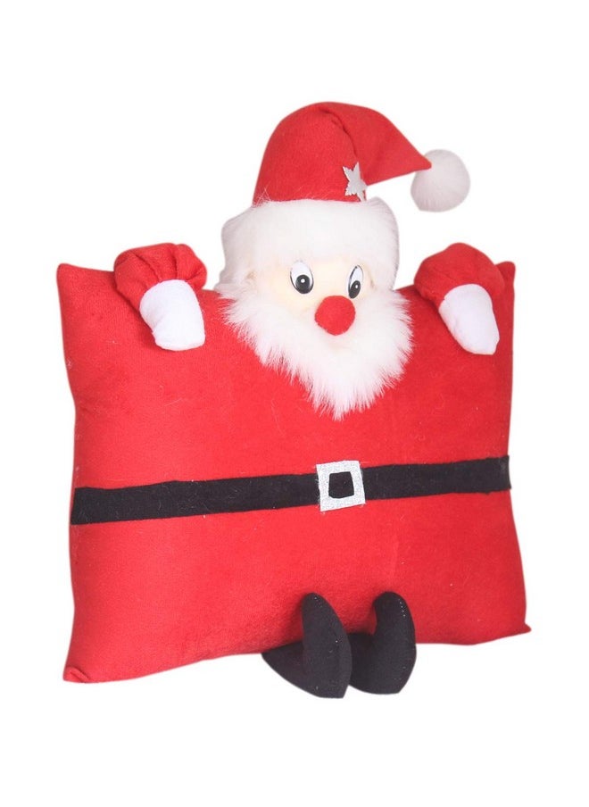 Tickles Santa Claus Christmas with Cushion Stuffed Soft Plush Toy for Kids Birthday Gifts (Color: Red 2 Size: 35 cm)