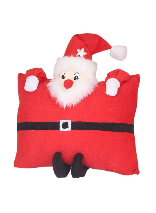 Tickles Santa Claus Christmas with Cushion Stuffed Soft Plush Toy for Kids Birthday Gifts (Color: Red 2 Size: 35 cm)