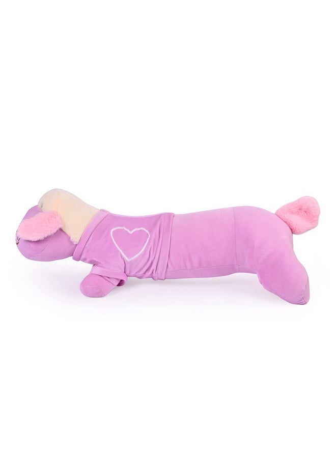 BESTIES Big Size Fibre Filled Stuffed Animal Zolo Dog Soft Toy for Baby of Plush Hugging Pillow Soft Toy for Kids boy Girl Birthday Gift (55 cm,Purple)