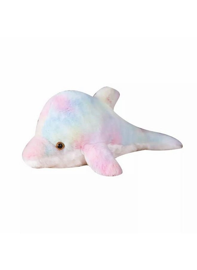 AVSHUB Soft Toys Dolphin Plush Pillow Rainbow for Kids Animal Cute Lovely Cartoon Lovable Huggable Birthday Gift Babies for New Born, Girls, Boy, Home Decor (Size 35 cm) 11Buy24-Multi Dolphin-35cm