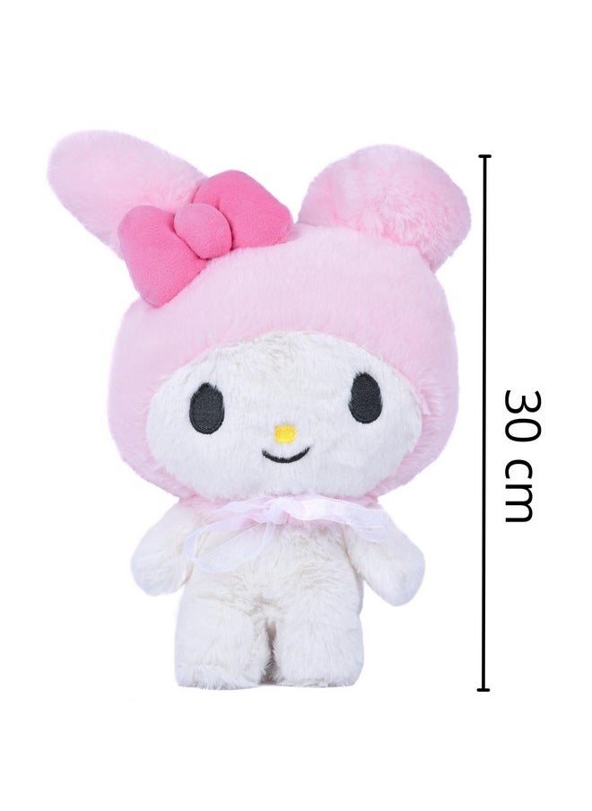 Mirada White My Melody Plush Toy | Adorable Stuffed Animal for Girls, Kids | Ideal Gift for Birthdays, Valentine’s Day & Special Occasions - 30cm