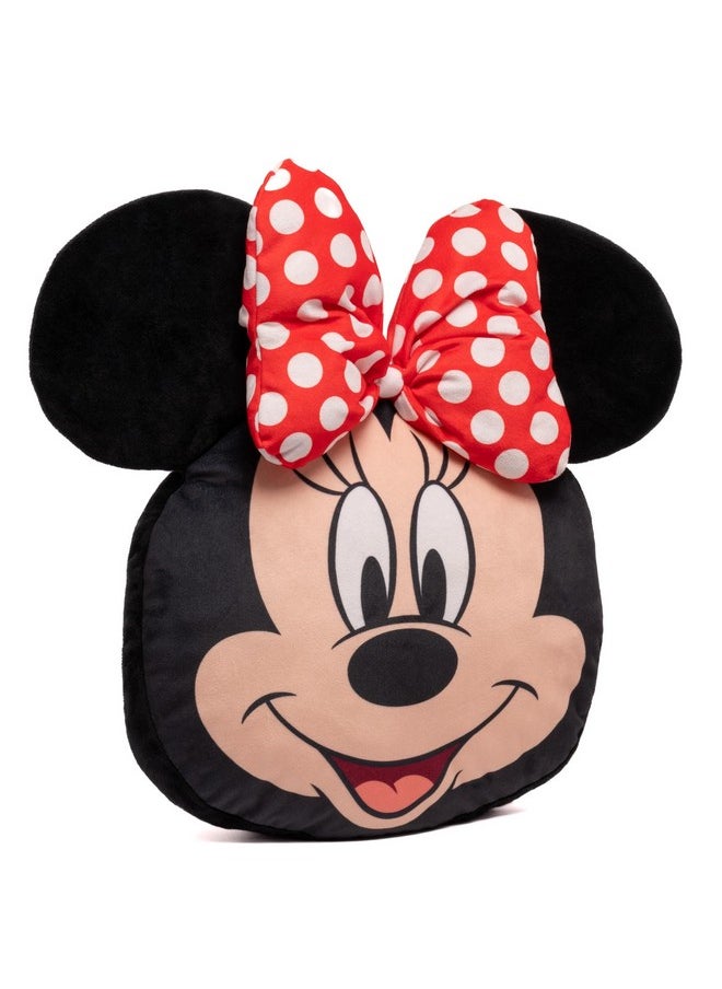 Mirada Mickey Bow Cushion - Soft Toy, Stuffed Plush Pillow, for Kids, Girls & Boys, Room Decor - 35cm
