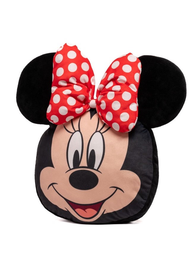 Mirada Mickey Bow Cushion - Soft Toy, Stuffed Plush Pillow, for Kids, Girls & Boys, Room Decor - 35cm