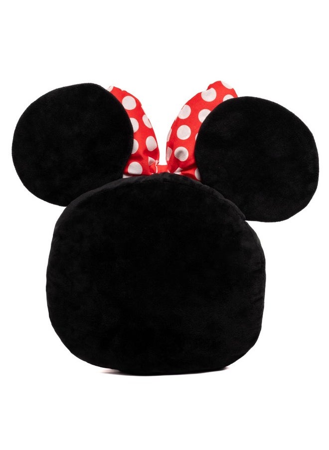 Mirada Mickey Bow Cushion - Soft Toy, Stuffed Plush Pillow, for Kids, Girls & Boys, Room Decor - 35cm