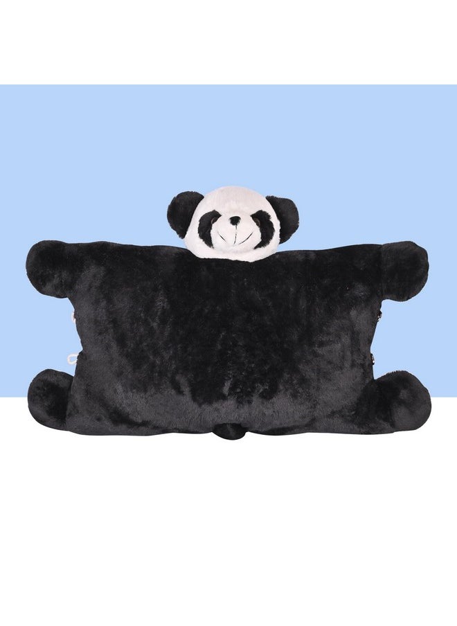 BESTIES Premium Fur Panda Soft Toy Cum Pillow - Height 45 cm