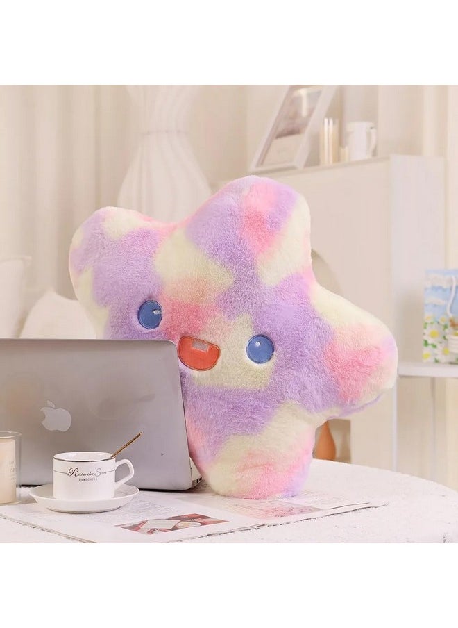 Tickles Rainbow Star Shape Cushion Soft Plush Pillow for Kids Boys & Girls Home & Car Decoration (Color: Multicolor Size: 20 cm)