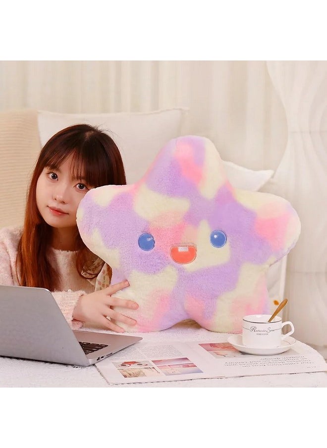 Tickles Rainbow Star Shape Cushion Soft Plush Pillow for Kids Boys & Girls Home & Car Decoration (Color: Multicolor Size: 20 cm)