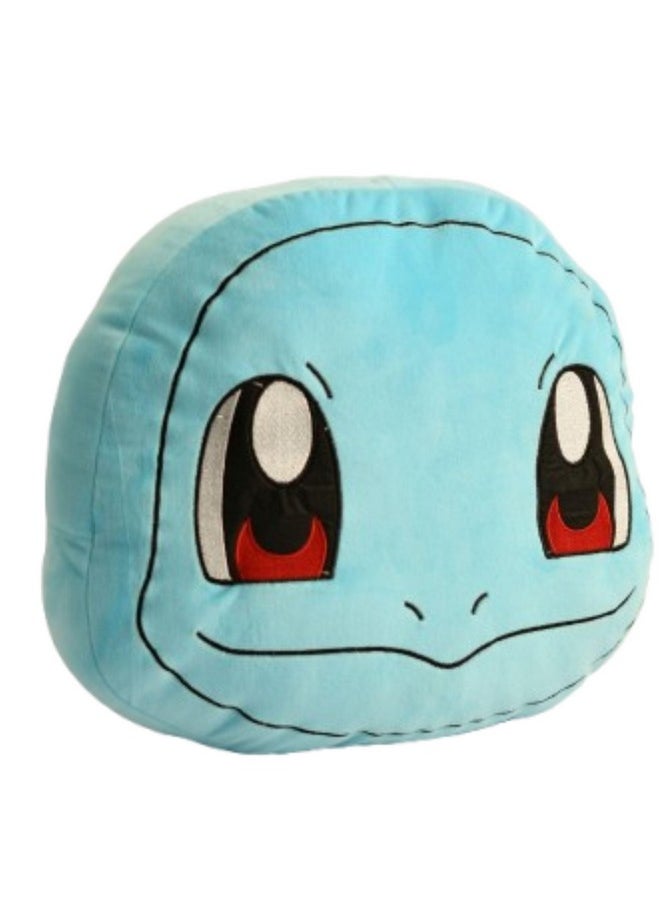Mirada Pokemon Blue Squirtle Face Soft Toy - Officially Licensed - Soft & Comfortable Plush Pillow - Ideal for Kids, Boys & Girls - 35cm
