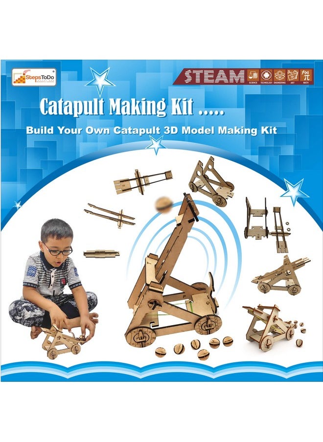 StepsToDo Catapult Making Kit | DIY STEM Model Kit | Make Your Own Catapult | Hands on Learning Toy