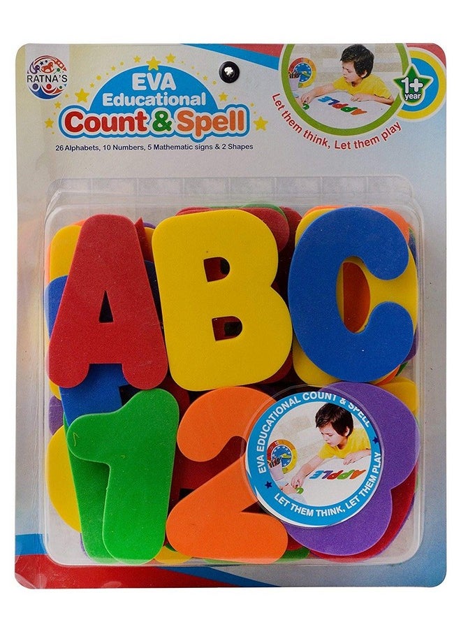 Ratnas Educational Eva Count & Spell containing Foam Letters & Numbers
