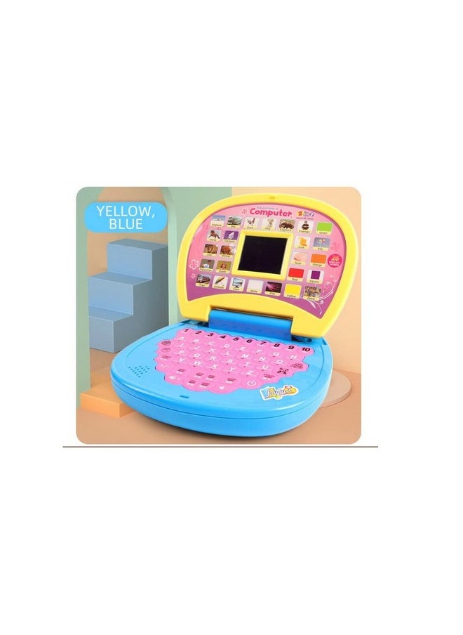 VGRASSP Educational Mini Laptop Computer for Kids Boys Girls - Learning Alphabet and Numbers with LED Display and Music - 16 x 14 cms - Colour As per Stock