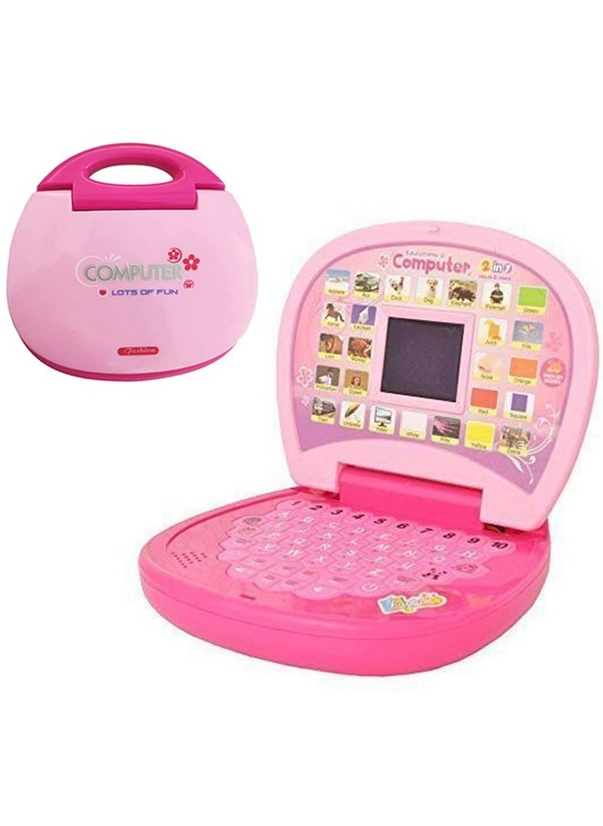 VGRASSP Educational Mini Laptop Computer for Kids Boys Girls - Learning Alphabet and Numbers with LED Display and Music - 16 x 14 cms - Colour As per Stock