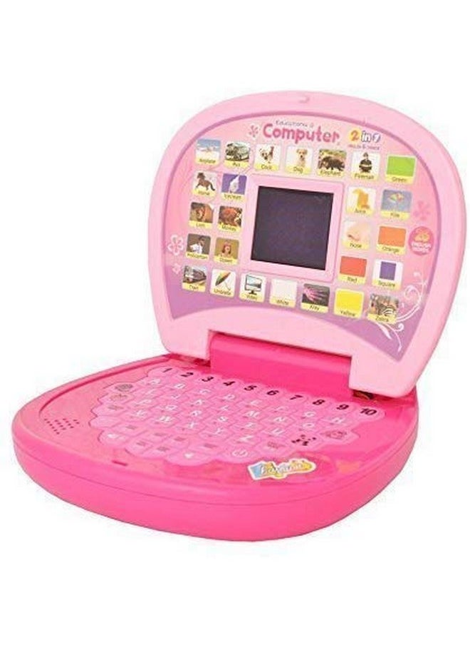 VGRASSP Educational Mini Laptop Computer for Kids Boys Girls - Learning Alphabet and Numbers with LED Display and Music - 16 x 14 cms - Colour As per Stock