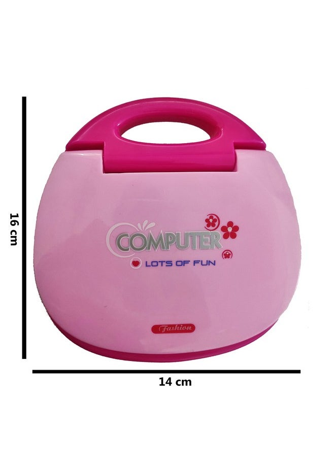VGRASSP Educational Mini Laptop Computer for Kids Boys Girls - Learning Alphabet and Numbers with LED Display and Music - 16 x 14 cms - Colour As per Stock