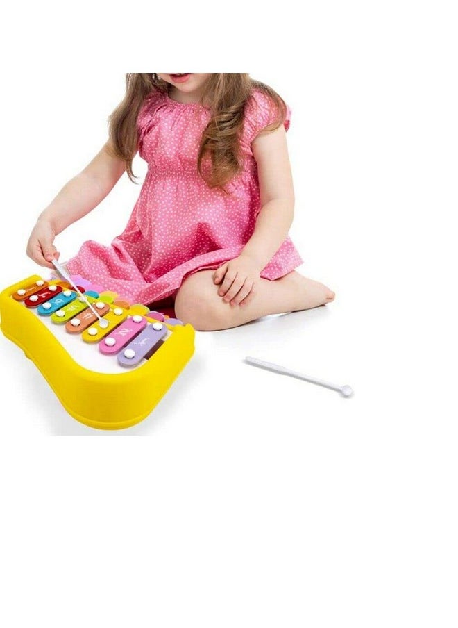 FunBlast Xylophone - Xylophone for Kids, Kids Musical Instruments, Kids Xylophone, Xylophone for 1 Year Old, Kids Drums & Percussion, Hammering & Pounding Toys, Hand Knock Piano Toys (Yellow)