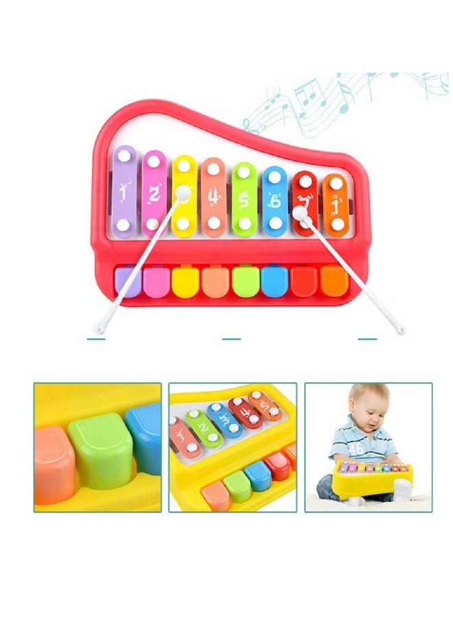 FunBlast Xylophone - Xylophone for Kids, Kids Musical Instruments, Kids Xylophone, Xylophone for 1 Year Old, Kids Drums & Percussion, Hammering & Pounding Toys, Hand Knock Piano Toys (Yellow)