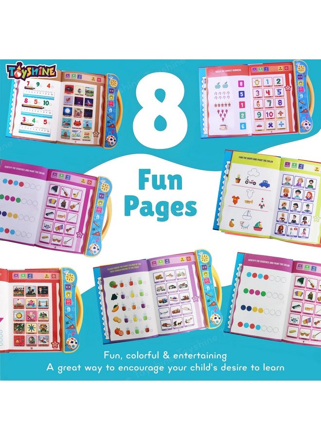 Toyshine Interactive E Learning Children Book Musical English Educational Phonetic Learning Book for 3+ Years, Model - Puzzle Fun,Multicolor