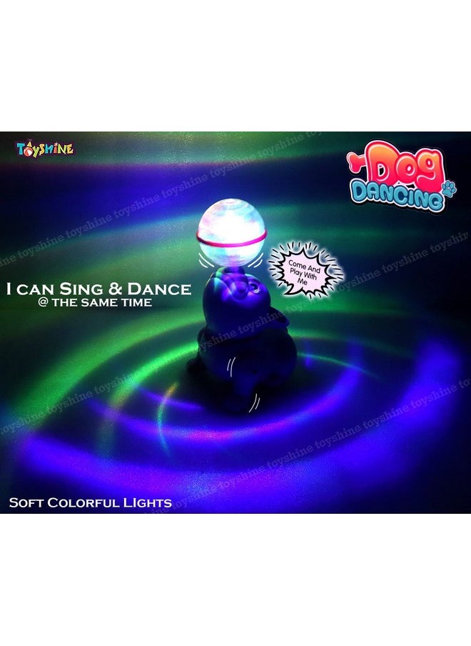 Toyshine Dancing Dog -II with Music Flashing Lights - Cream