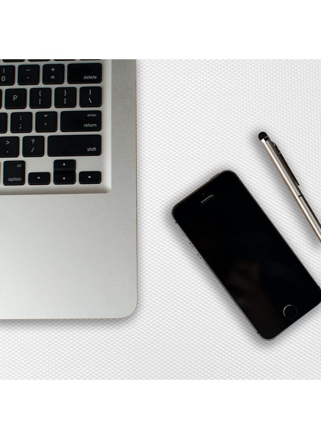 ElastPro (45 cm X 3 m) FrostyWhite EVA Food Grade Washable Anti Slip Mat/Sheet for Fridge, Shelf Liner, Table, Kitchen Drawer mat (Diamond Texture, Frosty White)