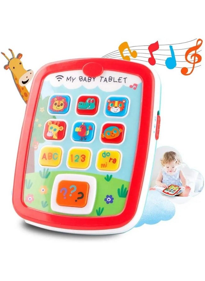 Kiditos Baby Tablet with Music, Light Educational Interactive Tablet Toy to Learn Numbers, Alphabet, Animals, QA, Melodies Learning Toys for Toddlers Kids Boys Girls, Baby Tab for 6M, 12M, 18M+