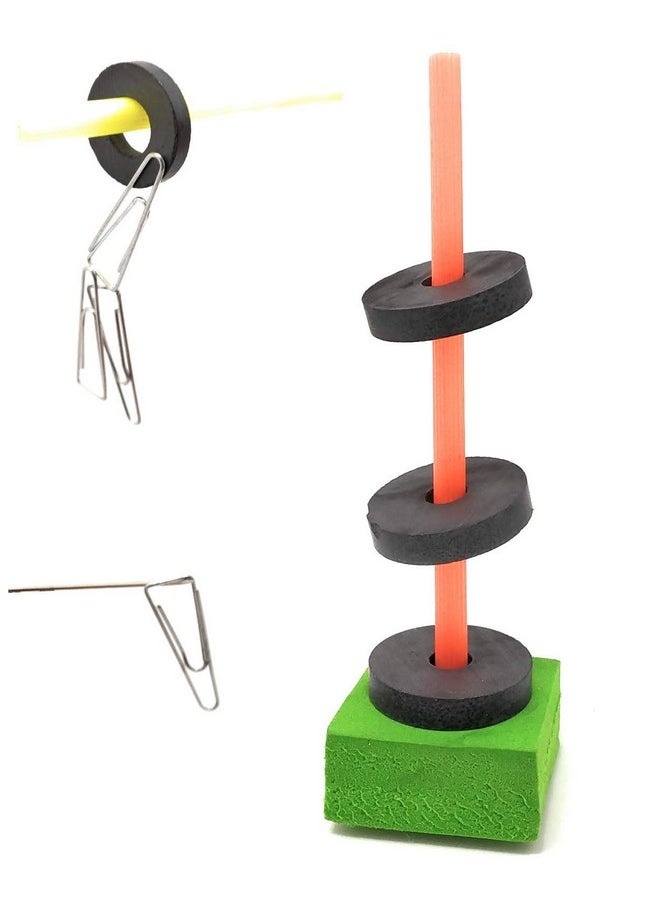 stepstodo magnet and magnetism | magnetic levitation kit | levitating pencil making kit | floating magnets| magnetic compass making kit | plot magnetic lines of force- Multi color