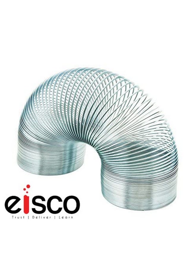 EISCO - Wave Form Helix, Scientific Slinky, Made of Tempered Steel Wire, Coil Dia. - 7.5 cm, 3 Meters Total Length (Pack of 5 Slinky)