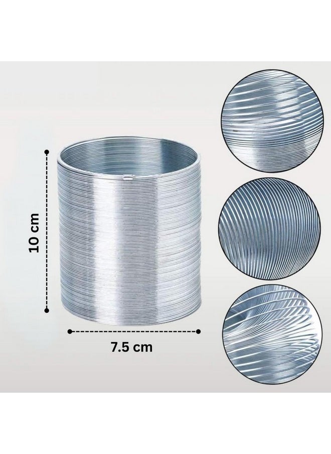 EISCO - Wave Form Helix, Scientific Slinky, Made of Tempered Steel Wire, Coil Dia. - 7.5 cm, 3 Meters Total Length (Pack of 5 Slinky)