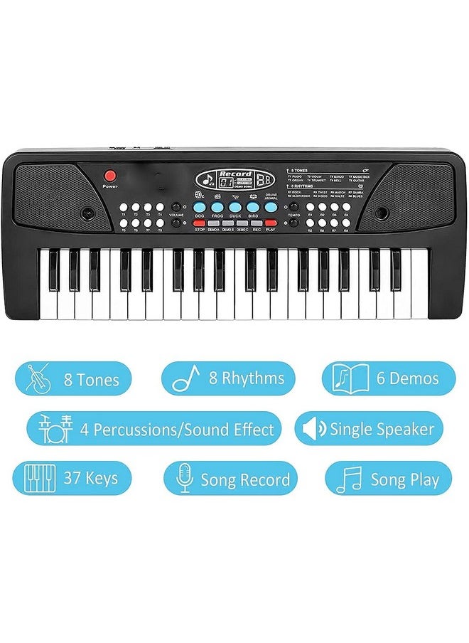 Webby 37 Key Keyboard Piano Musical Toy for Kids, DC Power Mode, Microphone and Recording