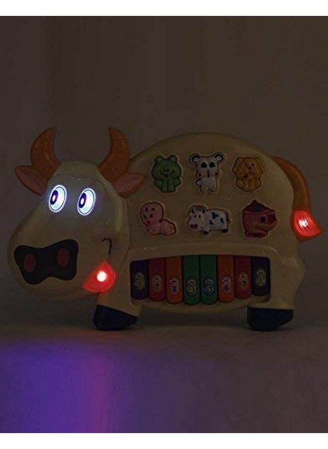 VGRASSP Cute Musical Piano Toy for Boys and Girls (Cow Piano)