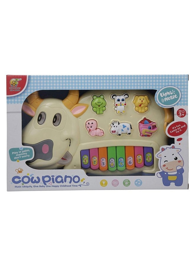VGRASSP Cute Musical Piano Toy for Boys and Girls (Cow Piano)