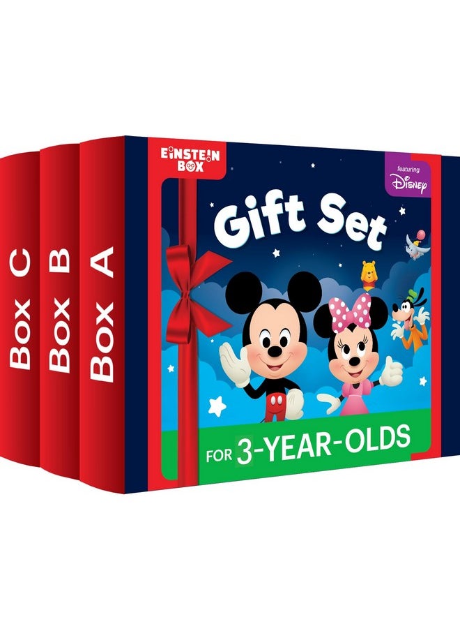 Einstein Box Featuring Disney Birthday Gift Set for 3 Year Old Boys & Girls | 3-in-1 Gift Set of Learning with Disney Characters Including Mickey & Minni Mouse, Simba & Others|