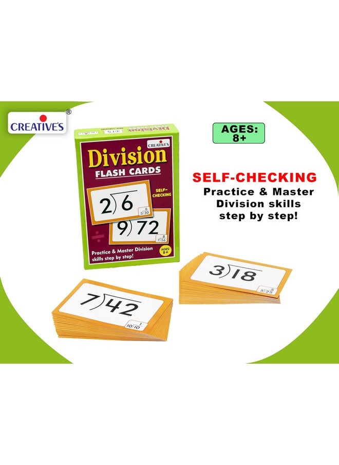 Creative’s Division Mathematical Flash Cards for Kids 8+ Years | Early Learning Educational Flash Cards Division | Easy & Fun Learning Educational Gift for Kids