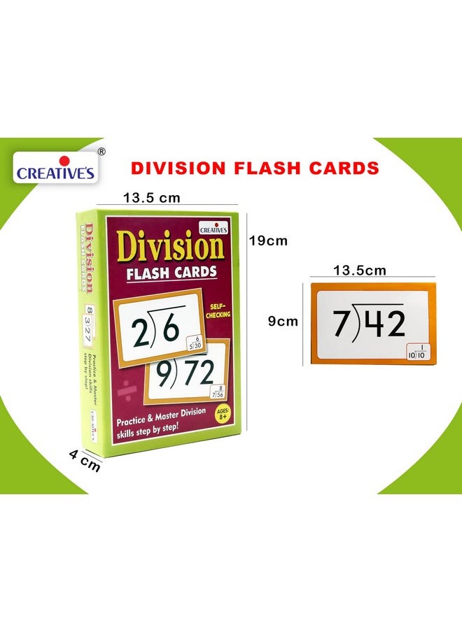 Creative’s Division Mathematical Flash Cards for Kids 8+ Years | Early Learning Educational Flash Cards Division | Easy & Fun Learning Educational Gift for Kids