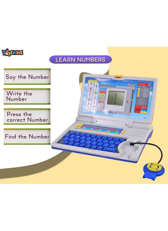 Toyshine Laptop with 20 Activities - with Mouse Kids Learning Laptop Educational Toy Boys Girls Toddler Learner Games Music