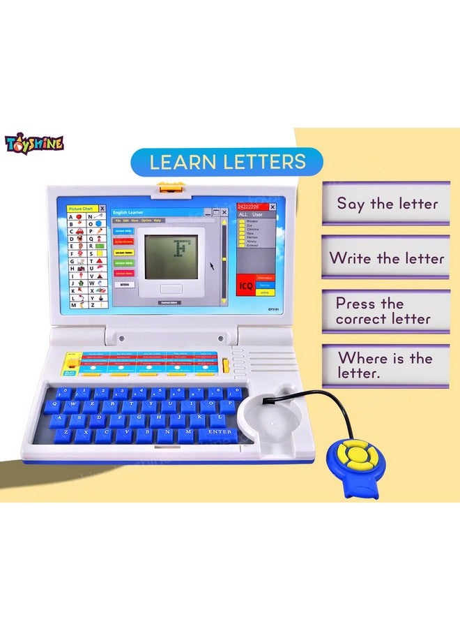 Toyshine Laptop with 20 Activities - with Mouse Kids Learning Laptop Educational Toy Boys Girls Toddler Learner Games Music