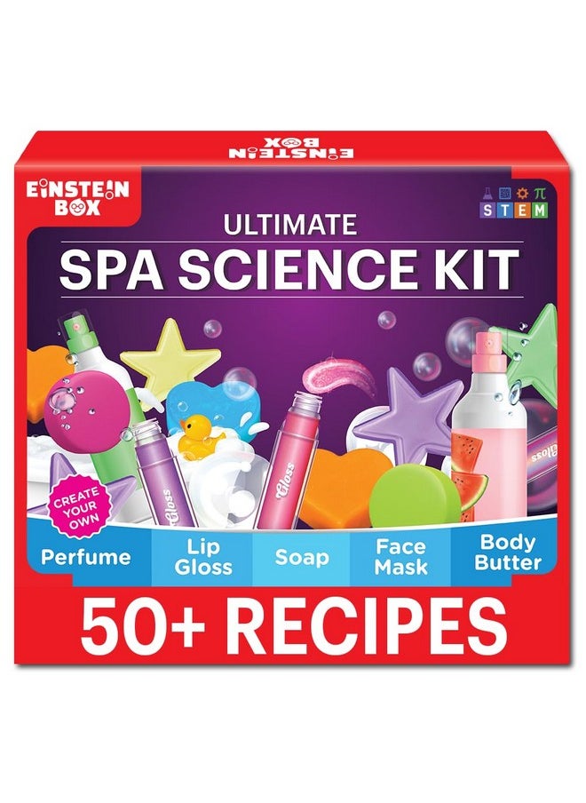 Einstein Box Ultimate Spa Science Kit for for Boys & Girls Aged 6-8-12-14| Birthday Gift Ideas, Lip Gloss Making kit | STEM Projects for 6,7,8,9,10,11,12,13,14 Year Olds | Gift Ideas for Girls |
