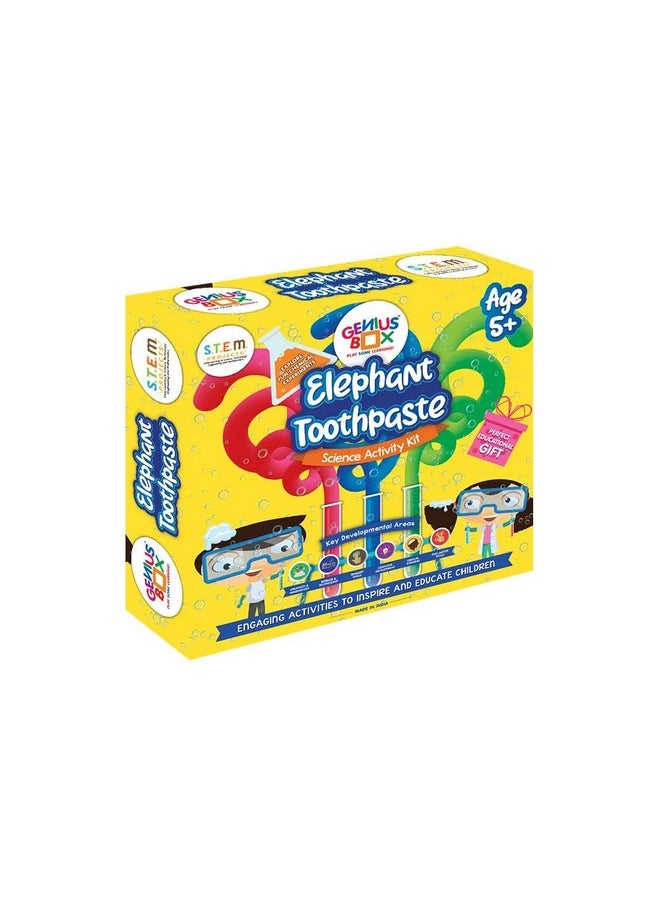 Genius Box - Play some Learning Elephant Toothpaste Science Activity Kit for 5 Years and Up: Birthday Gift, Return Gift, DIY, Educational Toy, Learning Kit, STEM Toy