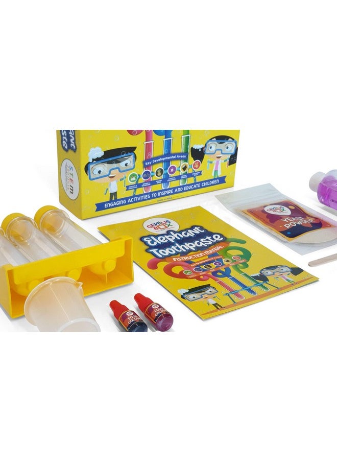 Genius Box - Play some Learning Elephant Toothpaste Science Activity Kit for 5 Years and Up: Birthday Gift, Return Gift, DIY, Educational Toy, Learning Kit, STEM Toy