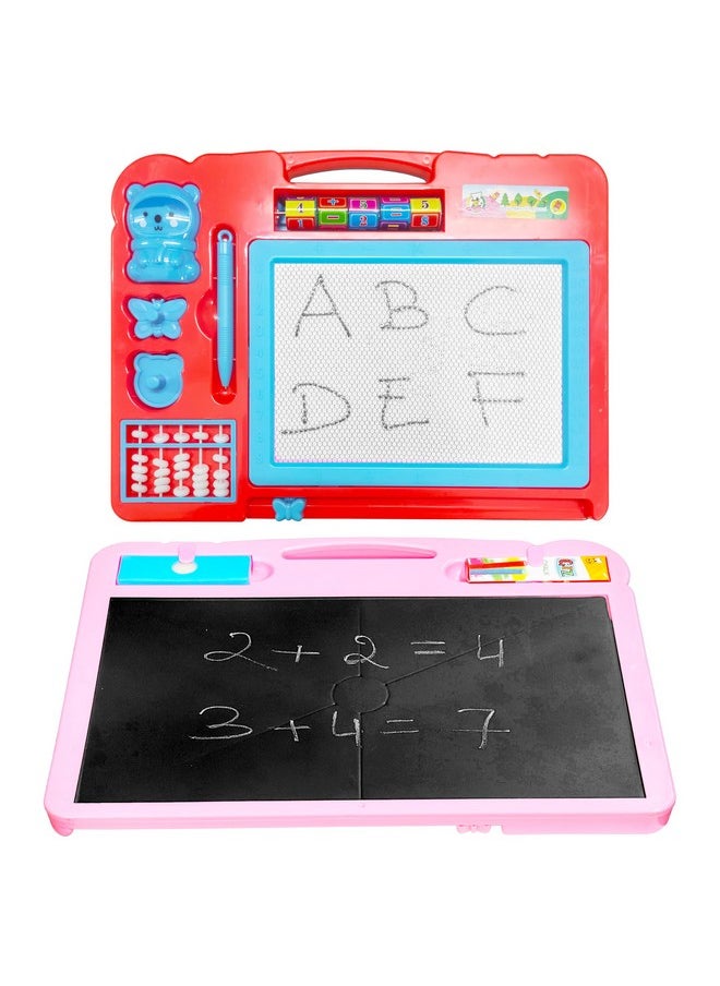 VGRASSP Magnetic Slate Toy for Kids - Very Useful and Easy to Use, Helps Children in Learning and How to Write, Read and Draw - Non-Toxic Board, Large - assorted color and design