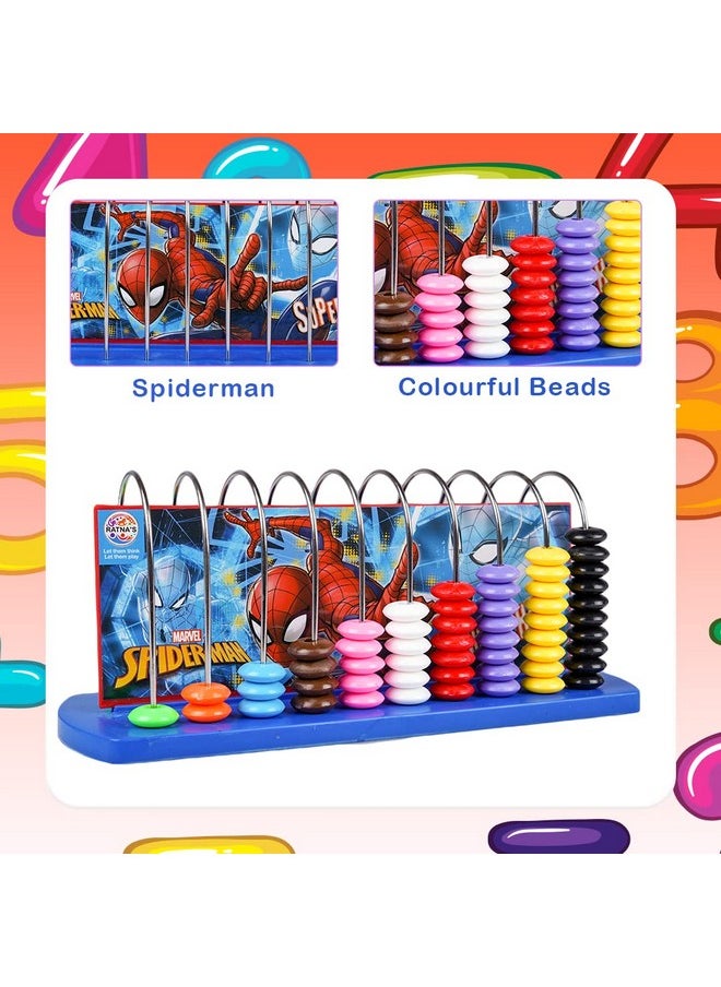 Ratna's Educational Abacus Senior Spiderman Printed for Counting Addition Subtraction | Math's Learning Early Educational Kit Toy for Kids 3+ Years