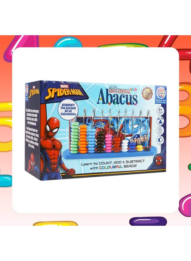 Ratna's Educational Abacus Senior Spiderman Printed for Counting Addition Subtraction | Math's Learning Early Educational Kit Toy for Kids 3+ Years