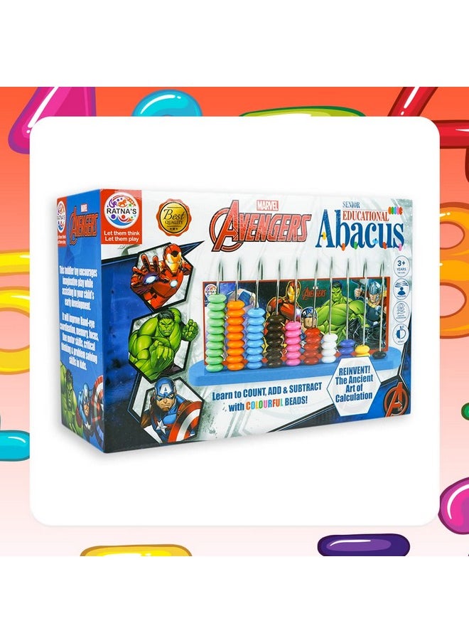 Ratna's Educational Abacus Senior Math's Learning Early Educational Kit Toy for Kids 3+ Years (Theme Avenger)