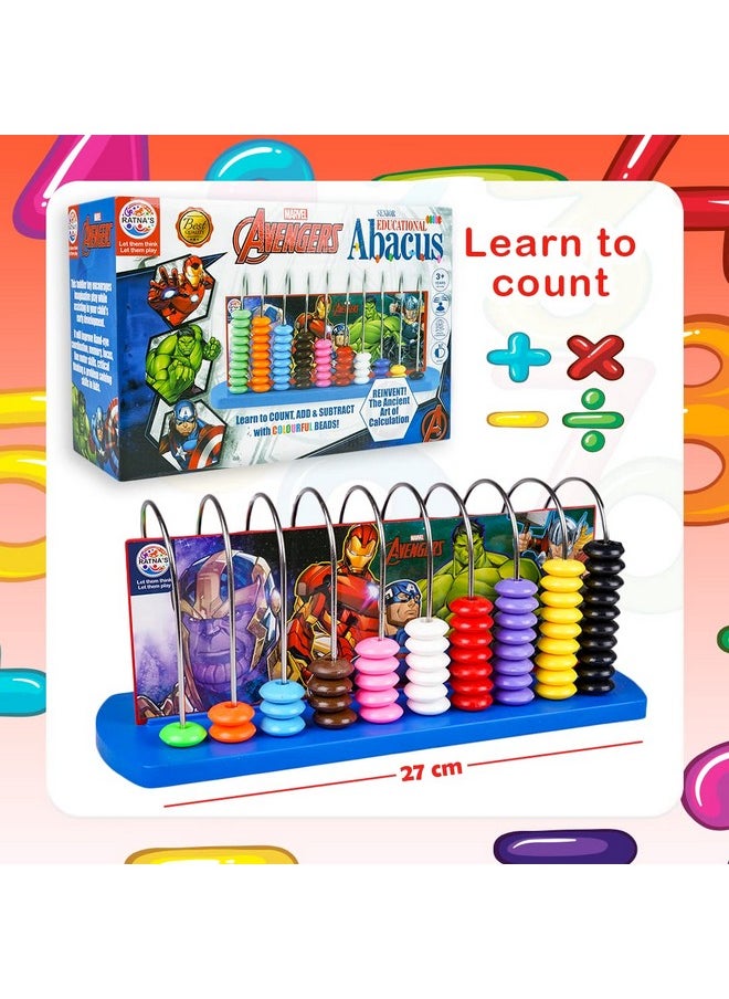 Ratna's Educational Abacus Senior Math's Learning Early Educational Kit Toy for Kids 3+ Years (Theme Avenger)