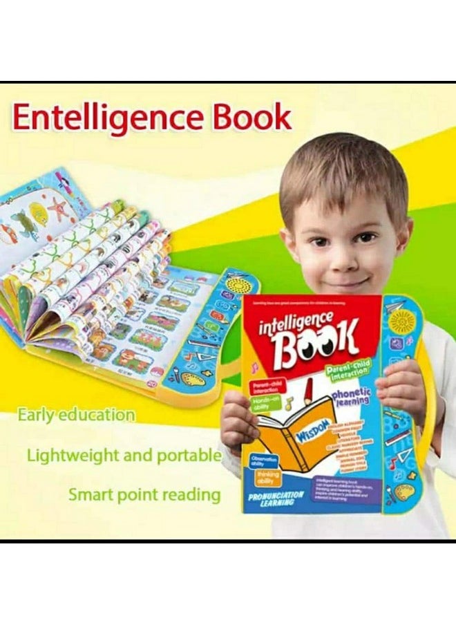 Kiditos Intelligence Book for Kids, Interesting Preschool Learning Book, Kids English Reading Book with Sound & Music, English Letter and Word Learning Audio Book, Learning Book for Kid 3+ Years Old